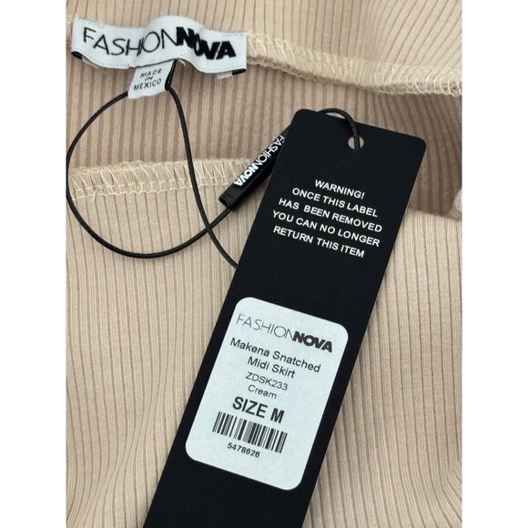 NWT Pencil Skirt Medium BodyCon High Waist Ribbed Clean Girl Old Money Romantic - Picture 4 of 13